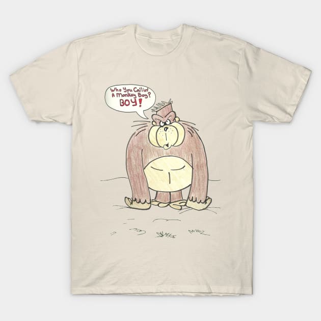 Monkey Boy T-Shirt by Loose Tangent Arts